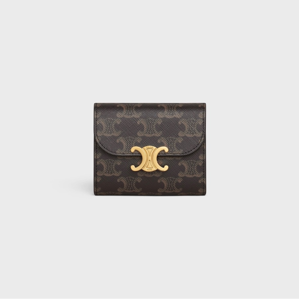❌SOLD❌ Celine Small Wallet Triomphe in Triomphe Canvas Tan - Picture 12 of 13